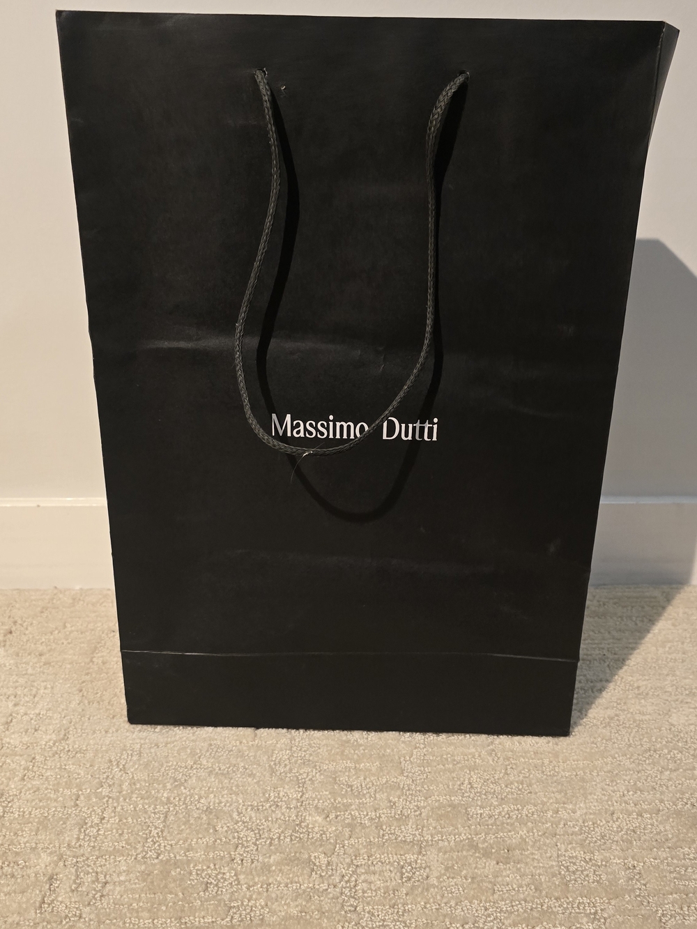Massimo Dutti Black Men’s Shopper Bag with Rope Handles